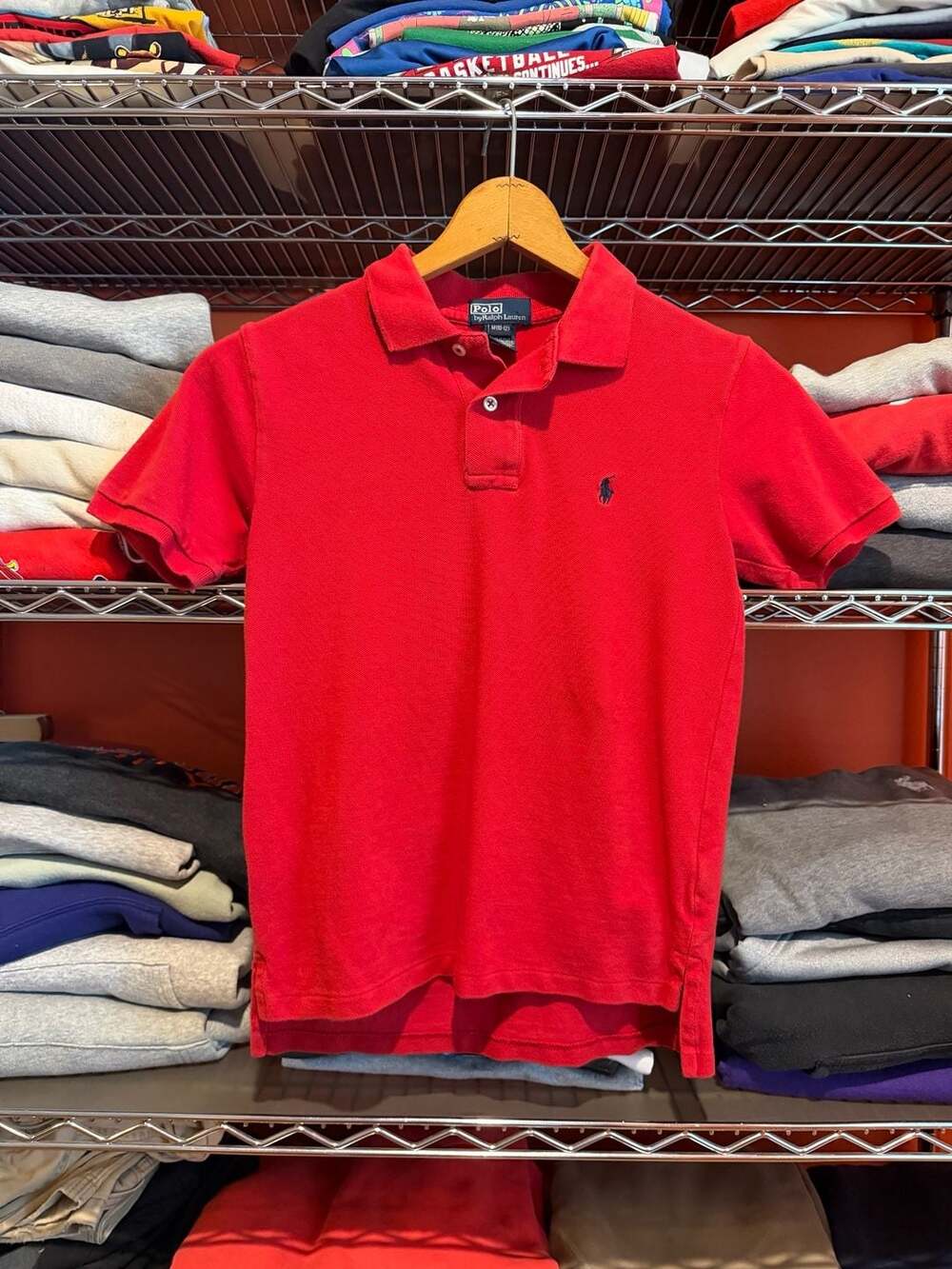Polo Ralph Lauren Polo Shirt Size M (10-12) Red Cotton